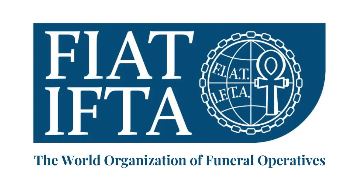 Лого на FIAT-IFTA, международната федерация на погребалните агенции